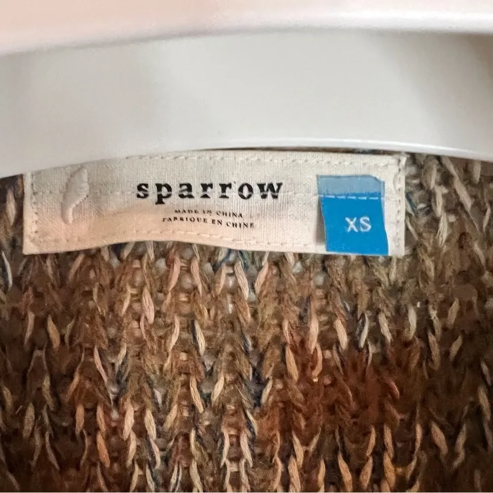 Anthropologie Sparrow Linen Wool Blend Fringe Boho Cardigan Size XS - Picture 5 of 7